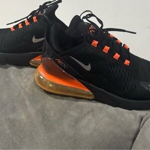 Nike Air Max 270 Black with Orange Highlights